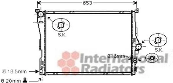 <strong>Радіатор охолодження BMW X3 25i/30i AT 06-09 (вир-во) Van Wezel 06002343 (фото 1)</strong>
