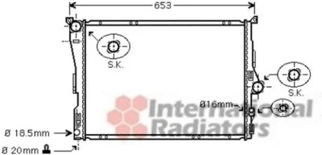 Радіатор охолодження BMW X3 25i/30i AT 06-09 (вир-во) для BMW Van Wezel 06002343 фото товара