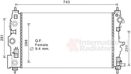 <strong>Радіатор охолодження Chevrolet Cruze 2.0 TDCi AT (вир-во) Van Wezel 08002046 (фото 1)</strong>