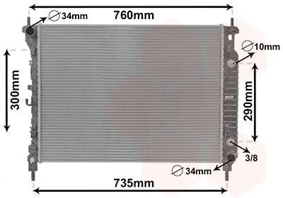 <strong>Радіатор охолодження CHEVROLET CAPTIVA 4/11 > 14 (вир-во) Van Wezel 08002067 (фото 1)</strong>