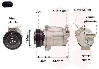 Компресор кондиціонера CHEVROLET CAPTIVA 4/11 > 14 Van Wezel 0800K063 фото товара