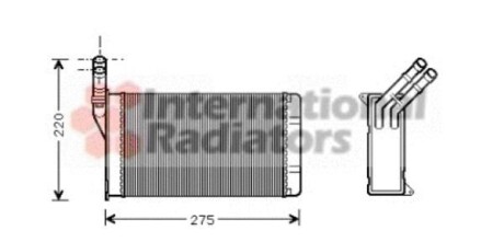 Радіатор обігрівача CITR ZX/XANTIA / PEUG 306 Van Wezel 09006082 (фото 1)