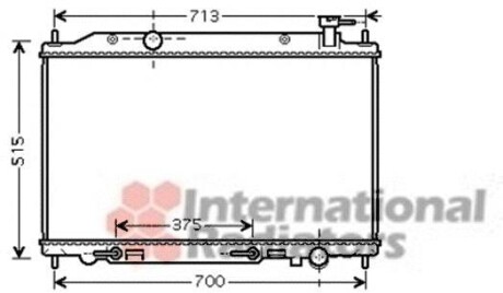 Радіатор охолодження MURANO 35i AT +-AC 03- Van Wezel 13002295 фото товару