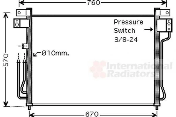 <strong>Конденсор кондиціонера NAVARA/PATHF 25DCi 05- Van Wezel 13005299 (фото 1)</strong>