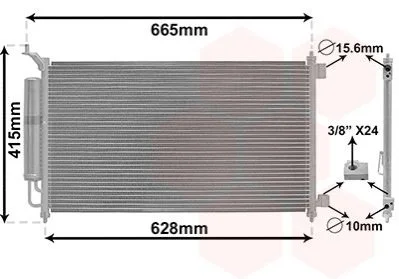 Конденсатор кондиціонера NISSAN JUKE/ MICRA/ TIIDA (вир-во) для Nissan Van Wezel 13015251 фото товара