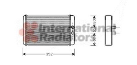 Радіатор обігрівача DUCATO2/BOXER/JUMP MT 99- Van Wezel 17006265 (фото 1)