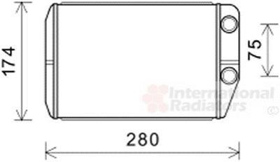 Радіатор обігрівача FIAT DUCATO 06- (вир-во) Van Wezel 17006410