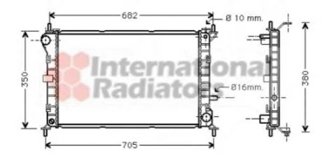 Радіатор охолодження двигуна FOCUS 14/6/8 MT +AC 98-05 для Ford Van Wezel 18002264 фото товара