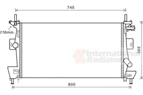 Радіатор охолодження FORD C-MAX/FOCUS Van Wezel 18002475