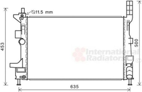 Радіатор охолодження FORD FOCUS/TRANSIT Van Wezel 18002578