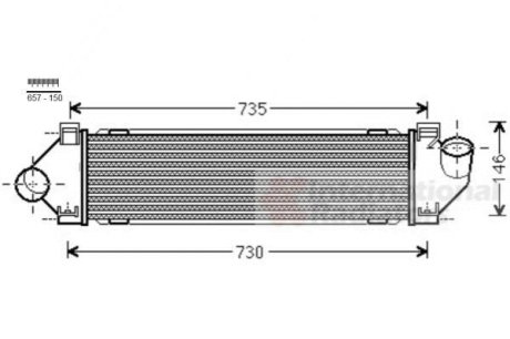 Інтеркулер FORD MONDEO/ VOLVO S60 10/10 > 18 Van Wezel 18004480 фото товара