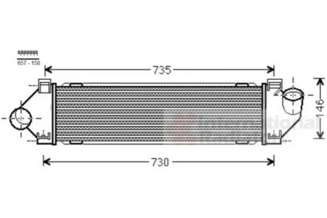 Інтеркулер FORD MONDEO/ VOLVO S60 10/10 > 18 для Van Wezel 18004480 фото товару