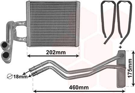 Радіатор обігрівача FIESTA VI All 08- Van Wezel 18006455 фото товара