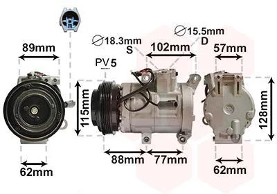 Компресор кондиціонера MAZDA 3 06/09 > 13 для Van Wezel 2700K276 фото товару