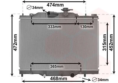 Радіатор охолодження MAZDA CX-3 15 > 21 (вир-во) для Van Wezel 27012700 фото товару