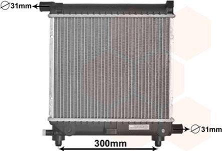 Радіатор охолодження двигуна W124/W201 MT 18/20/23-AC Van Wezel 30002039