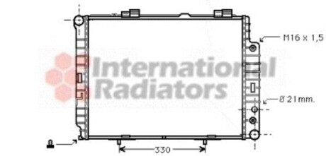 Радіатор охолодження двигуна MBW210 E-KL MT/AT +AC 97- Van Wezel 30002283 фото товару