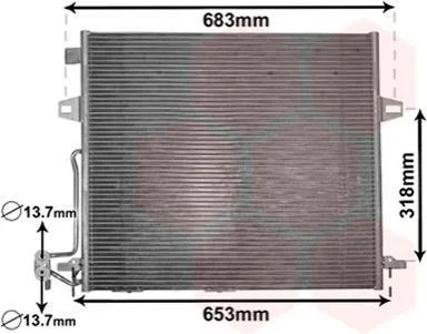 <strong>Конденсор кондиціонера MBW164(ML)/W251(R) AT 05- Van Wezel 30005406 (фото 1)</strong>