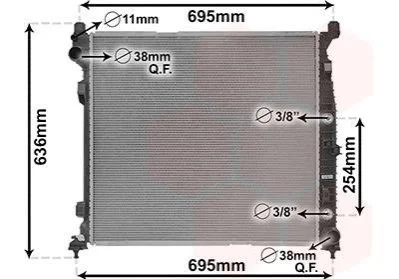 <strong>Радіатор охолодження MERCEDES GL-CLASS X 166 (12-) (вир-во) Van Wezel 30012704 (фото 1)</strong>