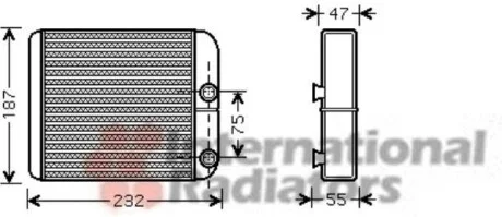 Радіатор обігрівача MITSUBISHI L200/GALANT5 ALL 96-03 (вир-во) для Van Wezel 32006186 фото товару