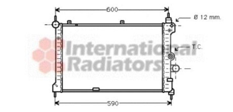 Радіатор охолодження двигуна KADETT E15TD/ASTRA F 17TD Van Wezel 37002127 фото товару