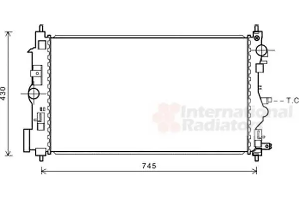 <strong>Радіатор охолодження CHEVROLET CRUZE 5/09 > 14 (вир-во) Van Wezel 37002599 (фото 1)</strong>