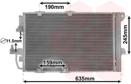 Конденсор кондиціонера ASTRA G/ZAFIRA MT/AT 02- Van Wezel 37005326 фото товару