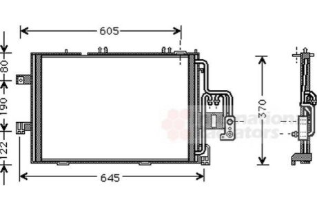 Радіатор кондиціонера Van Wezel 37005369 фото товару