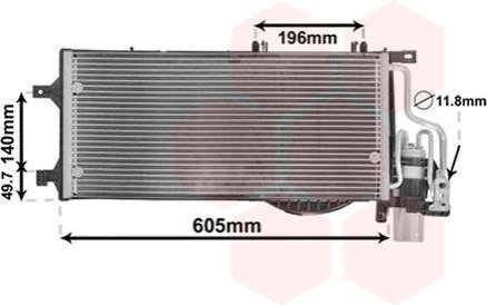 Конденсор кондиціонера CORSA C DIES 03-MT/AT Van Wezel 37015370 фото товара