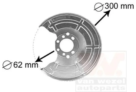 <strong>Захист гальмівного диска Opel Astra G,H / Meriva (вир-во) Van Wezel 3745371 (фото 1)</strong>