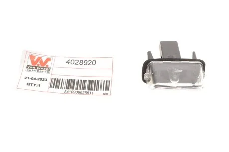 Підсвістка номерного знаку для Van Wezel 4028920 фото товару