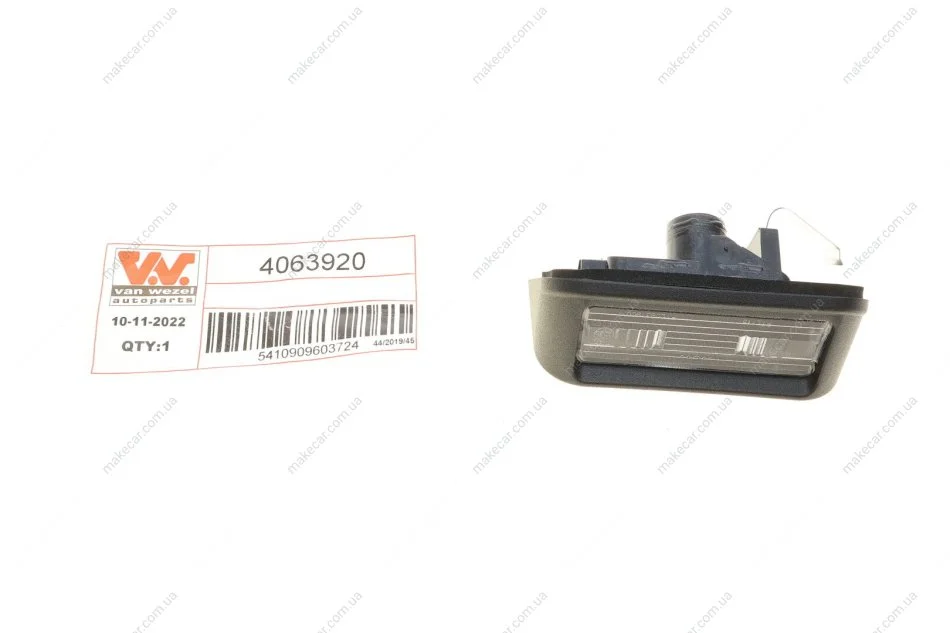 <strong>Підсвістка номерного знаку Van Wezel 4063920 (фото 1)</strong>