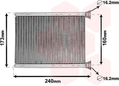 Радіатор опалювача RENAULT MEGANE III 08 - Van Wezel 43006569