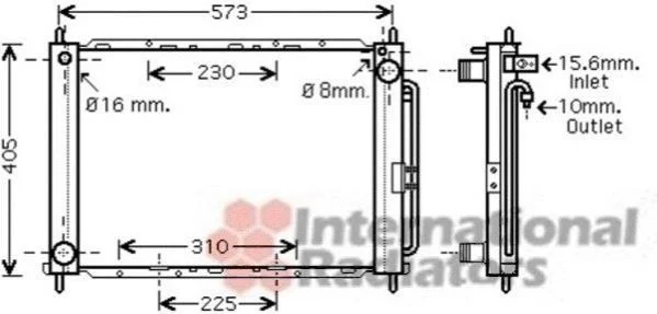<strong>Радіатор охолодження двигуна CLIO3/MODUS 15DCi MT 04- Van Wezel 4300M405 (фото 1)</strong>