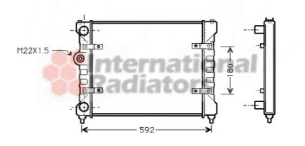 <strong>Радіатор охолодження двигуна AROSA/INCA/IBIZA2/VW POLO Van Wezel 49002023 (фото 1)</strong>