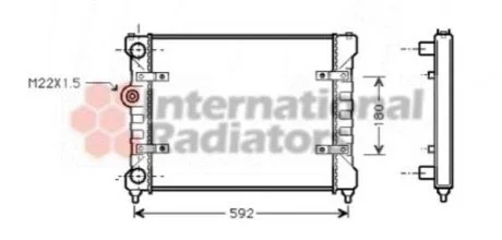 Радіатор охолодження двигуна AROSA/INCA/IBIZA2/VW POLO для Van Wezel 49002023 фото товару