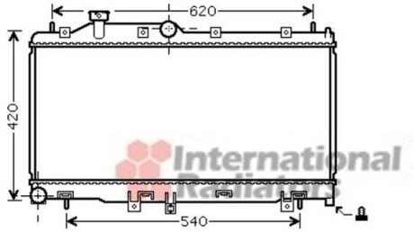 Радіатор охолодження LEGACY4/OUTB 20/25 MT 03- Van Wezel 51002065 фото товару