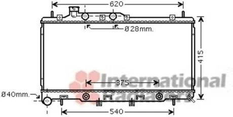 Радіатор LEGACY4/OUTBACK 30i 03-09 для Van Wezel 51002069 фото товару