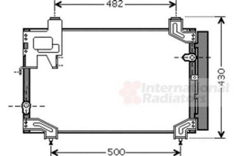 Радіатор кондиціонера TOYOTA AVENSIS/ COROLLA 20D4d/22D4d 05- Van Wezel 53005394 фото товара