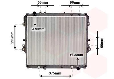Радіатор охолодження TOYOTA HI-LUX 16+ (вир-во) для Toyota Van Wezel 54002757 фото товару