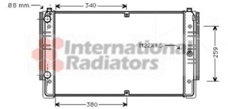 Радіатор охолодження VOLKSWAGEN TRANSPORTER T4 (70X, 7D) (90-) Van Wezel 58002149 фото товару