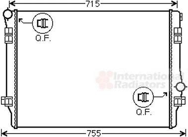 Радіатор охолодження двигуна AUDI A 3, SKODA OCTAVIA III (13-) Van Wezel 58002336 фото товара