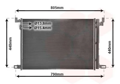<strong>Радіатор кондиціонера AUDI A 6 / S 6 (C8) (18-) 40 TDI/ Q7 15+ (вир-во) Van Wezel 58015705 (фото 1)</strong>