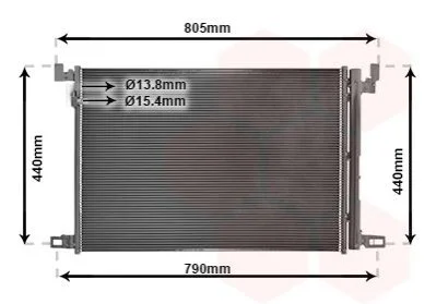 Радіатор кондиціонера AUDI A 6 / S 6 (C8) (18-) 40 TDI/ Q7 15+ (вир-во) для Van Wezel 58015705 фото товару