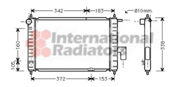 <strong>Радіатор охолодження двигуна MATIZ 2 0.8 MT +-AC 01- Van Wezel 81002046 (фото 1)</strong>