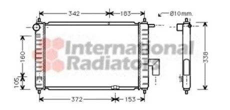 Радіатор охолодження двигуна MATIZ 2 0.8 MT +-AC 01- для Van Wezel 81002046 фото товару