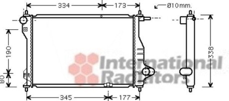 Радіатор охолодження CHEVROLET Matiz Van Wezel 81002075 фото товару