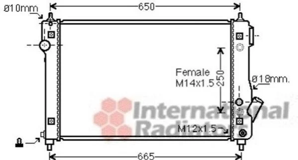 <strong>Радіатор охолодження CHEVROLET AVEO (T250, T255) (05-) 1.4 i AT (вир-во) Van Wezel 81002087 (фото 1)</strong>