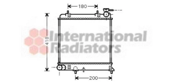 <strong>Радіатор охолодження двигуна ACCENT 13/15/16 MT 99-03 Van Wezel 82002085 (фото 1)</strong>