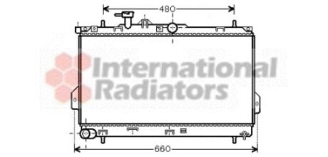 Радіатор охолодження HYUNDAI MATRIX (FC) (01-) 1.6 i Van Wezel 82002097 фото товара